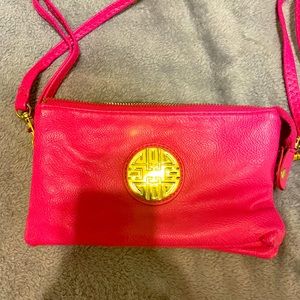 Pink crossbody purse